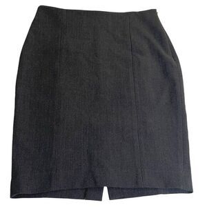 Zara Basic Womens Skirt Sz Small Gray Slit Office Business Work Workcore Career